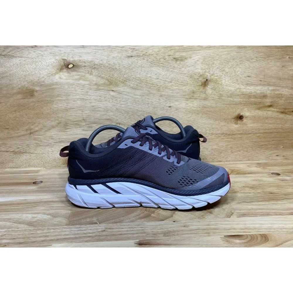 READ Hoka One One Mens Clifton 6 1102872 GOBS Gray Running Shoes Sneakers Size 8_6
